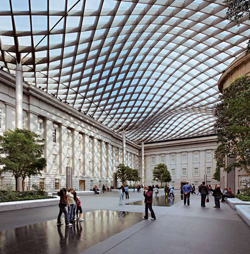 钢玻璃采光顶 - ROBERT AND ARLENE KOGOD COURTYARD - Josef Gartner