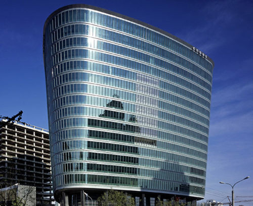 面板幕墙 - CNOOC BUILDING - Josef Gartner - 铝和玻璃材质 / 防火 / 透明