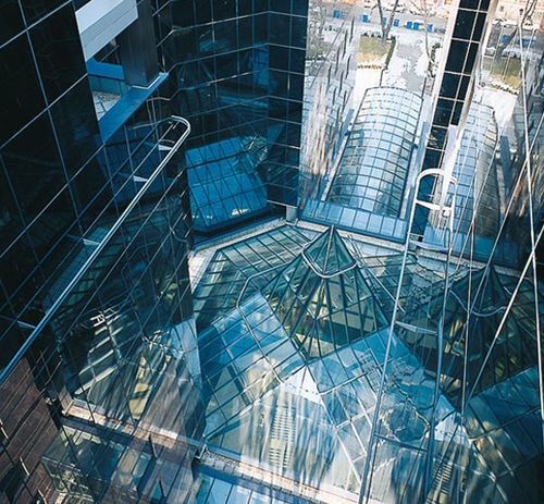 铝制玻璃采光顶 - BANK CENTER - Permasteelisa