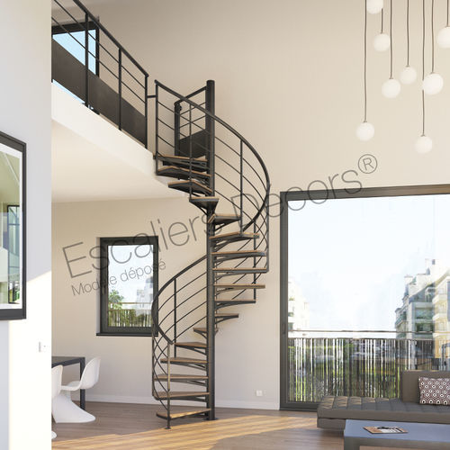 旋转楼梯 - ATELIER LOFT SH51 SPIR'DÉCO®  - ESCALIERS DECORS - 木台阶 / 金属台阶 / 钢结构