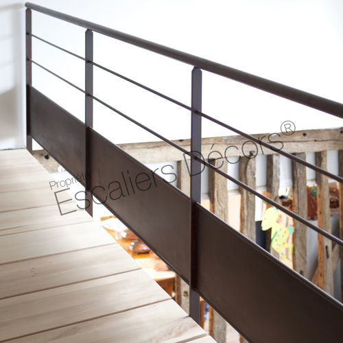 钢护栏 - DH55 - ESCALIERS DECORS - 板式 / 带栏杆 / 室内