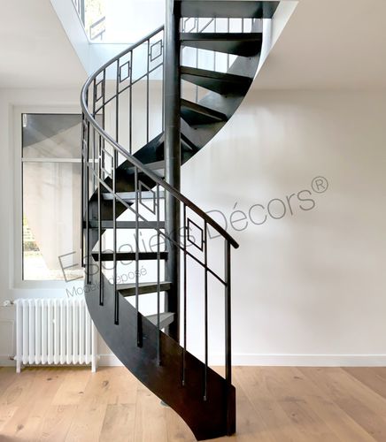旋转楼梯 - ERNEST DH194 Modèle déposé - ESCALIERS DECORS - 混凝土台阶 / 钢结构 / 家用