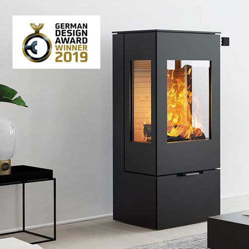 木材采暖炉 - NEXO 100 - Attika Feuer AG - 5 kW...10 kW / 落地式 / 3面