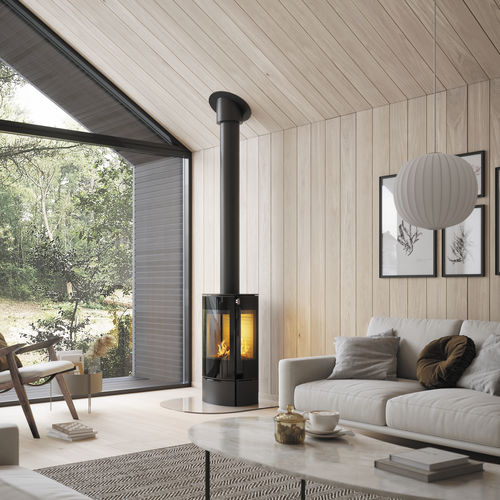 木材采暖炉 - CARO 90 - Attika Feuer AG - 0 - 5 kW / 5 kW...10 kW / 落地式