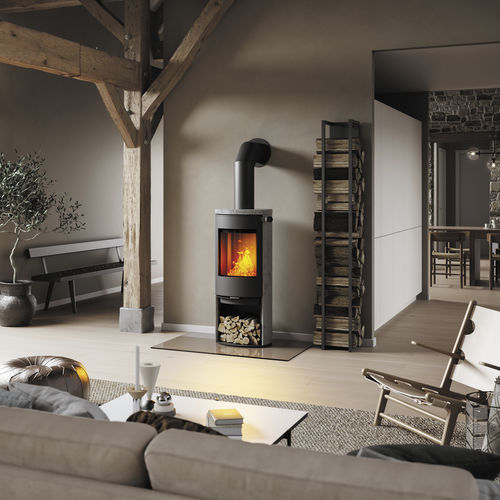 木材采暖炉 - CARO 120 - Attika Feuer AG - 0 - 5 kW / 5 kW...10 kW / 落地式