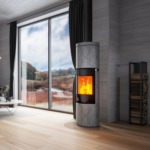 木材采暖炉 - JUNO 120/166 L - Attika Feuer AG - 5 kW...10 kW / 落地式 / 3面