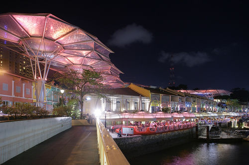 ETFE建筑膜材 - CLARKE QUAY SHOPPING MALL - Hightex - 用于拉伸结构 / 用于屋顶 / 透明