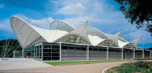 玻璃纤维建筑膜材 - SAGA HEADQUARTERS AMENITY BUILDING - Hightex - PTFE / 用于拉伸结构
