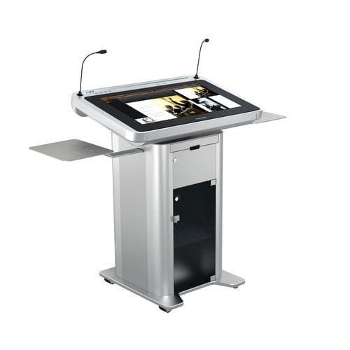 会议用斜面书桌 - ILS SYNERGY GC - Intelligent Lectern Systems - 定制商标 / 机加工 / 站坐式