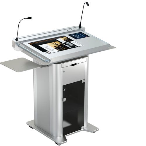 会议用斜面书桌 - ILS SYNERGY QC - Intelligent Lectern Systems - 定制商标 / 机加工 / 站坐式