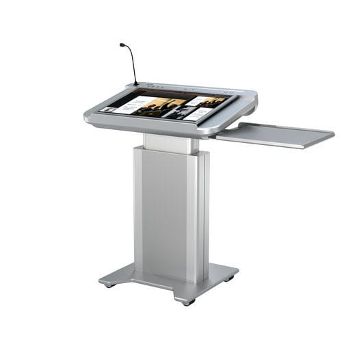 会议用斜面书桌 - SYNERGY GW-MS - Intelligent Lectern Systems - 屏幕式 / 数字显示 / 站坐式