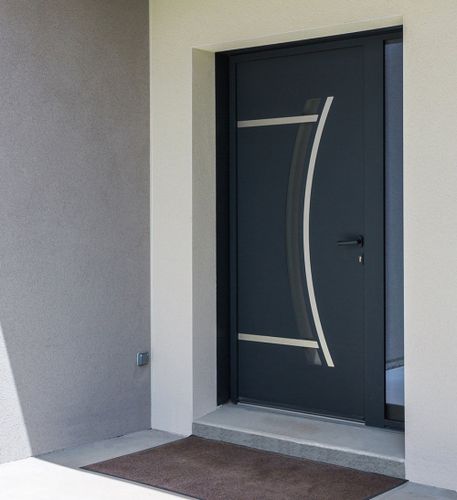 入户门 - COMÈTE® 70TH SOLOBLOC - INSTALLUX - 铝制 / 平开 / 半玻璃