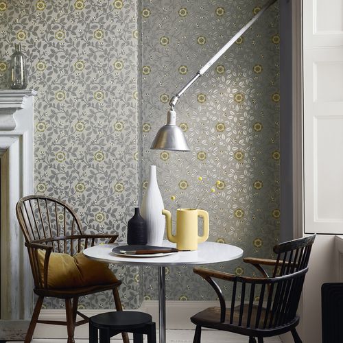 传统风格墙纸 - RICHMOND - The Little Greene - 印花 / 金属效果 / 灰色