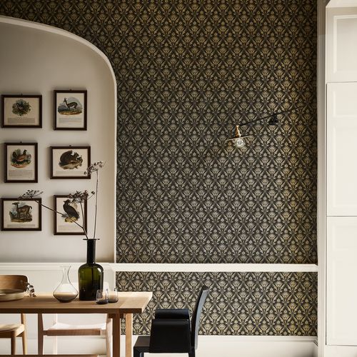 传统风格墙纸 - BOROUGH HIGH ST  - The Little Greene - 巴洛克图案 / 金属效果 / 灰色
