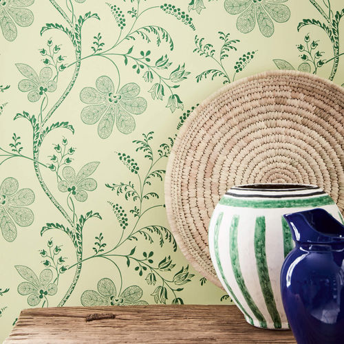 传统风格墙纸 - BEDFORD SQUARE - The Little Greene - 印花 / 仿布 / 蓝色