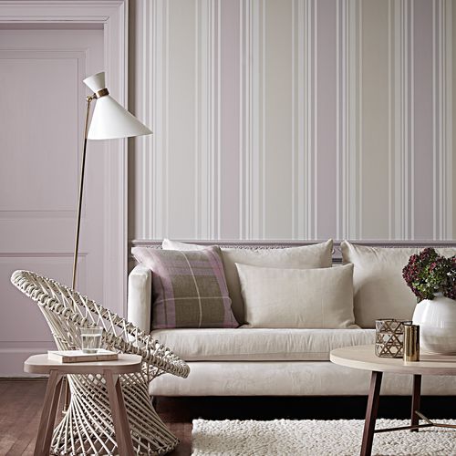 经典风格墙纸 - TENTED - The Little Greene - 条纹 / 仿布 / 灰色