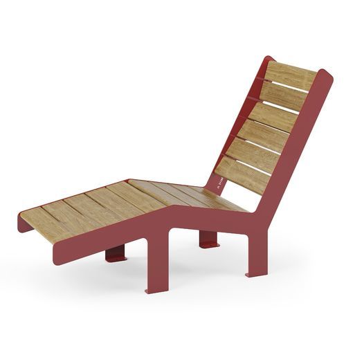 现代风格日光浴躺椅 - High Sunchair - NOLA INDUSTRIER - 栎木 / 粉末涂层钢 / 锌制