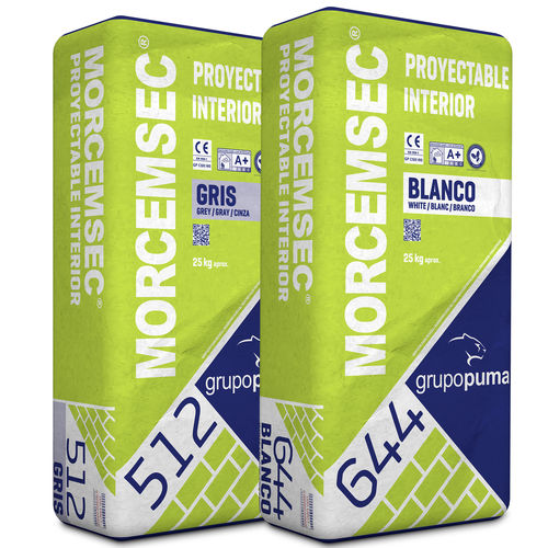 砌面涂料 - MORCEMSEC® PROYECTABLE INTERIOR GP CSIII W0 - GRUPO PUMA - 室内 / 墙面 / 用于混凝土