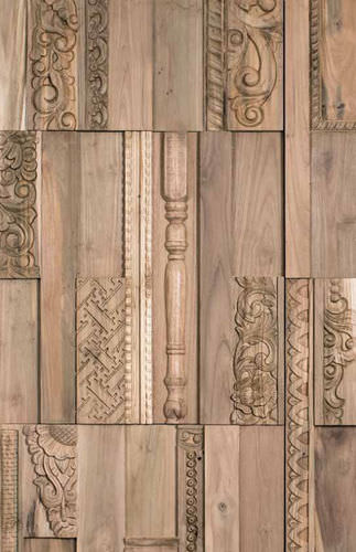 壁挂装饰面板 - PX TEAK RECLAIMED NATURAL BROWN COVERING - Oscar Ono | Wood Manufacture - 木制 / 实木 / 布艺