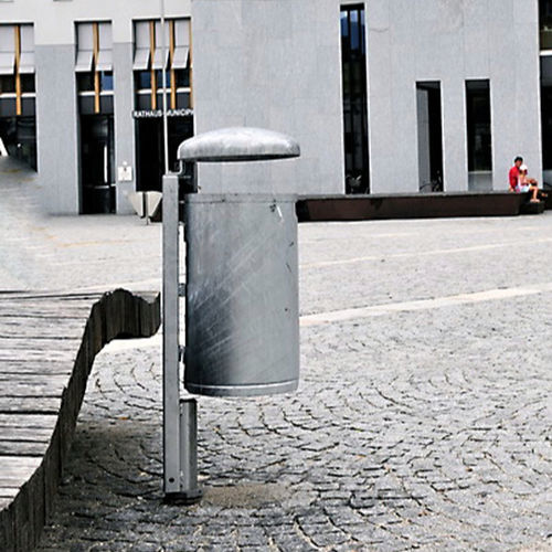 公共垃圾桶 - SIMPLE - Euroform K. Winkler GmbH - 落地 / 壁挂 / 电镀钢