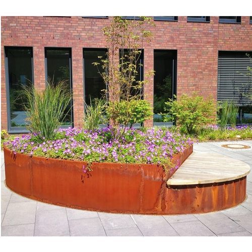 硬木花坛 - OFFICE - Euroform K. Winkler GmbH - 电镀钢 / 椭圆 / 定制
