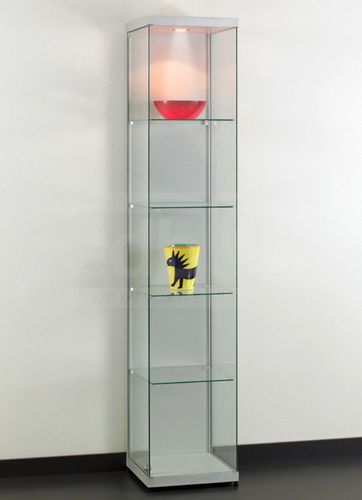 现代风格玻璃柜 - DITO 40 WITH BACKPANEL - SDB Vitrinebouw BV - 玻璃 / 阳极氧化铝 / 发光