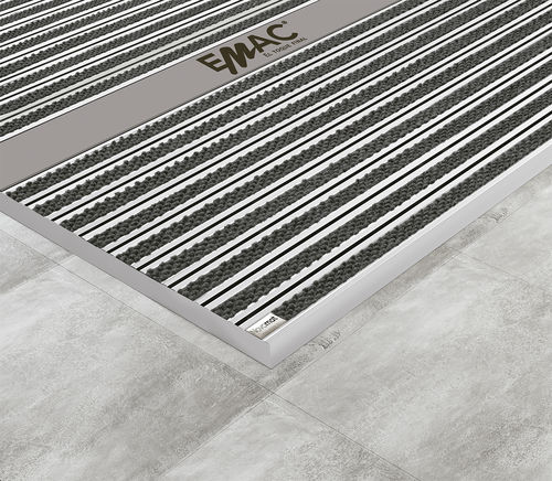 商用入口地垫 - NOVOMAT® CUSTOM PLATE - EMAC - 不锈钢 / 控尘