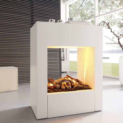 电壁炉 - LINEA RAUMTEILER 80 M-LED - Kamin-Design GmbH & Co KG Ingolstadt - 嵌入式 / 中央 / 炉膛开放式