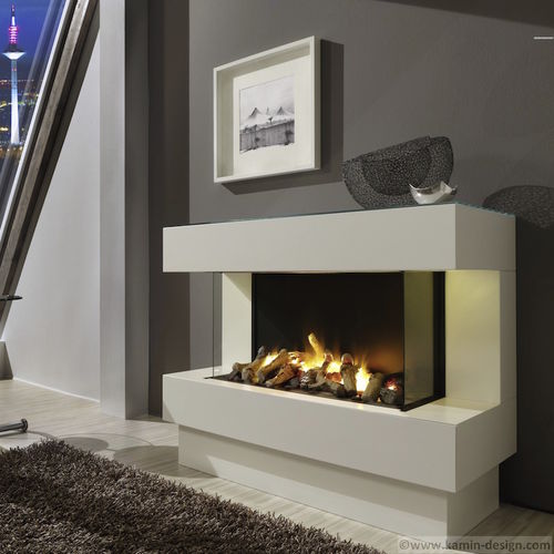 电壁炉 - CONCEPT 4 EL MIT ZUSCHALTBARER HEIZUNG - Kamin-Design GmbH & Co KG Ingolstadt - 嵌入式 / 3面 / 炉膛封闭式