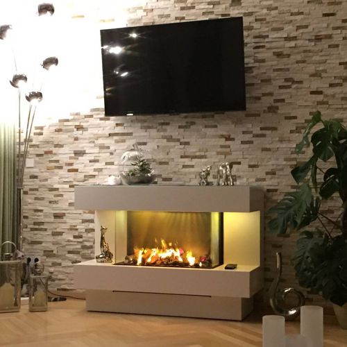 电壁炉 - CONCEPT 4EL130 - Kamin-Design GmbH & Co KG Ingolstadt - 嵌入式 / 3面 / 炉膛封闭式