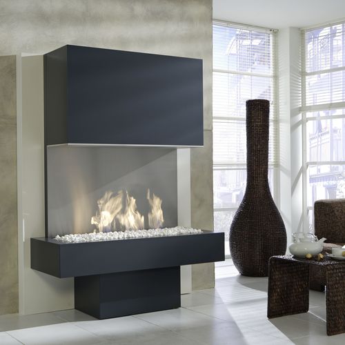 电壁炉 - MILANO - Kamin-Design GmbH & Co KG Ingolstadt - 落地式 / 3面 / 炉膛开放式