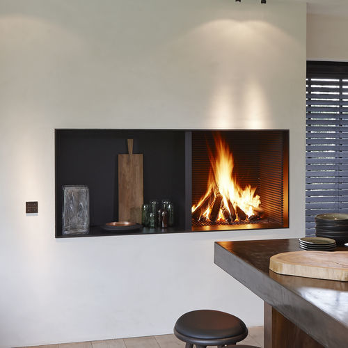 燃木壁炉 - UNIVERSAL 10 - Metalfire Architectural fireplaces - 嵌入式 / 单面 / 炉膛开放式