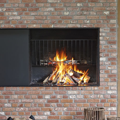 燃木壁炉 - UNIVERSAL BBQ 1 - Metalfire Architectural fireplaces - 嵌入式 / 单面 / 花园