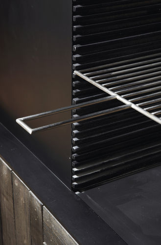 燃木壁炉 - UNIVERSAL BBQ DETAIL - Metalfire Architectural fireplaces - 嵌入式 / 单面 / 花园