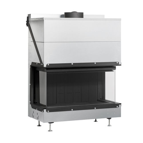 燃木壁炉 - ULTIME D MF 1050-50 WHE 3S V20 - Metalfire Architectural fireplaces - 嵌入式 / 落地 / 3面