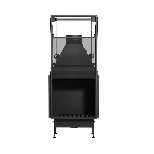 封闭式木壁炉 - UNIVERSAL MF 800-75 W 1S - Metalfire Architectural fireplaces - 单面 / 金属 / 玻璃