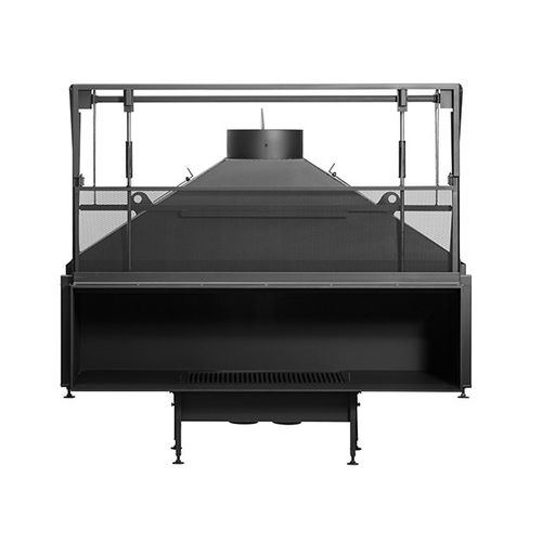 封闭式木壁炉 - UNIVERSAL MF 1500-50 W 1S - Metalfire Architectural fireplaces - 单面 / 金属 / 玻璃