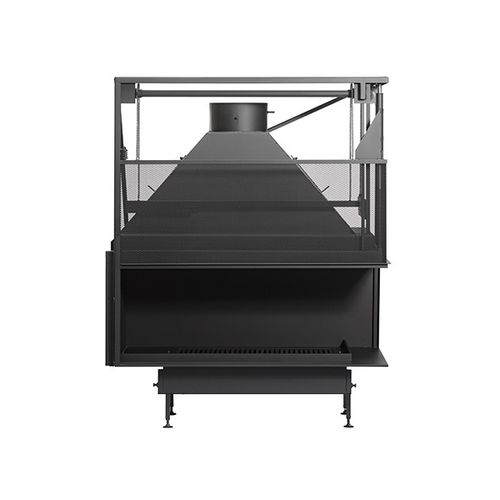 封闭式木壁炉 - UNIVERSAL MF 1300-50 W 2S - Metalfire Architectural fireplaces - 单面 / 金属 / 玻璃