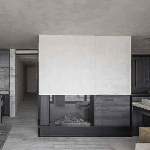 天然气壁炉 - AVENUE MF 1050-75 GHE 1S - Metalfire Architectural fireplaces - 丙烷 / 集成式 / 落地