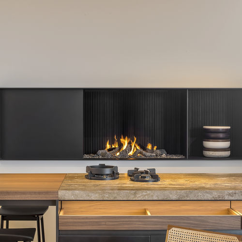 天然气壁炉 - URBAN MF 1050-75 G 1S + BESPOKE CONCEPT - Metalfire Architectural fireplaces - 丙烷 / 嵌入式 / 落地