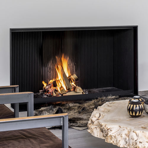 燃木壁炉 - UNIVERSAL MF 1050-75 W 1S - Metalfire Architectural fireplaces - 集成式 / 落地 / 单面