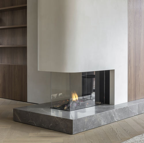 天然气壁炉 - AVENUE MF 900-60 GHE EXT 3S - Metalfire Architectural fireplaces - 丙烷 / 嵌入式 / 落地