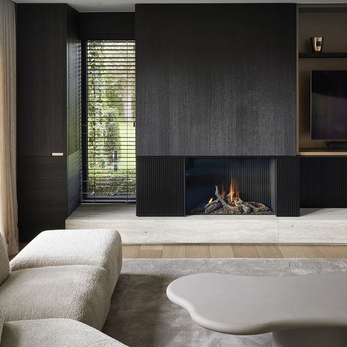 封闭式天然气壁炉 - Avenue 1050-75 with concept - Metalfire Architectural fireplaces - 单面 / 钢 / 铸铁