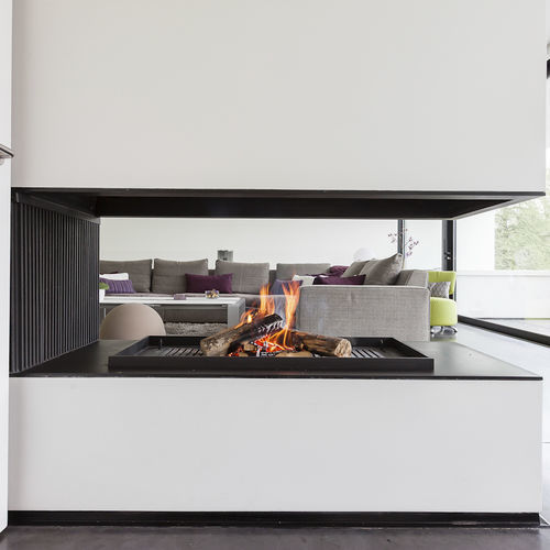 燃木壁炉 - UNIVERSAL EXTENDED - Metalfire Architectural fireplaces - 嵌入式 / 3面 / 炉膛开放式