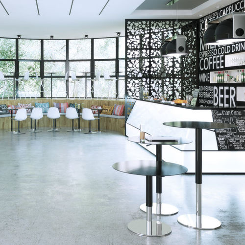 现代风格酒吧小圆桌 - INCOLLECTION : INTONDO - LUXY - 不锈钢 / HPL / MDF
