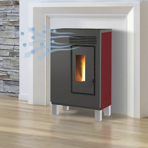 颗粒采暖炉 - ECO60H – PIEDINI LEGNO METALLIZZATO - FAIR srl - 0 - 5 kW / 猫脚 / 现代风格