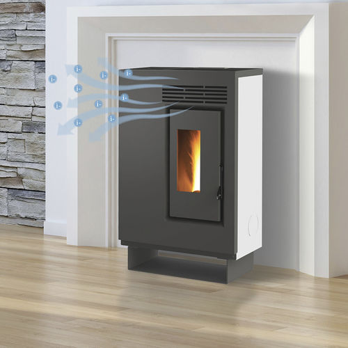 颗粒采暖炉 - ECO60H – PIEDISTALLO ACCIAIO GRIGIO - FAIR srl - 0 - 5 kW / 猫脚 / 现代风格