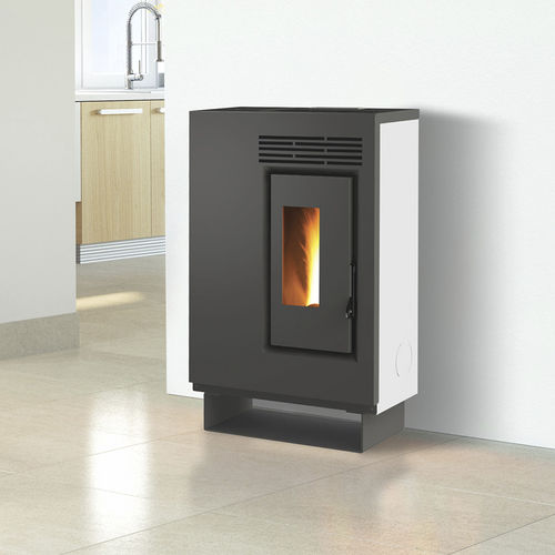 颗粒采暖炉 - ECO60 – PIEDISTALLO ACCIAIO GRIGIO - FAIR srl - 0 - 5 kW / 独立式 / 现代风格