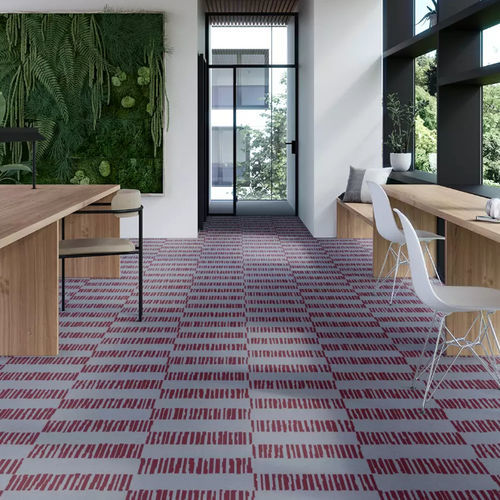 簇绒满铺地毯 - SHE LB4  - EGE CARPETS - 羊毛 / 几何图案 / 灰色