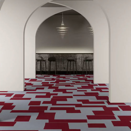 簇绒满铺地毯 - SHE LB6 - EGE CARPETS - 羊毛 / 几何图案 / 灰色